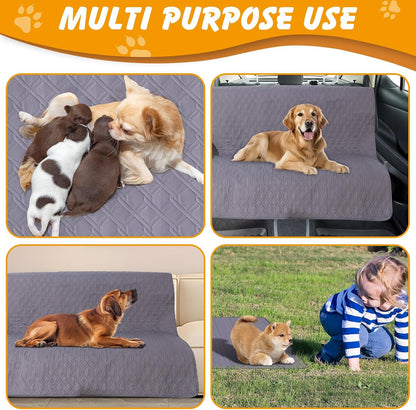 Washable Dog Pee Pads 2 Pack, 60X48 In, Waterproof Non-Slip, Grey